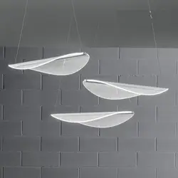 Минималистичная изогнутая поверхность подвесной светильник светодиодный дизайнерский современный подвесной светильник для гостиной