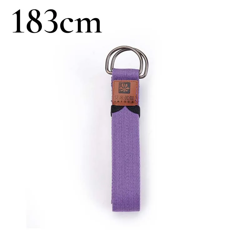 2 мм уплотненный хлопок для пилатеса и йоги пояс Slackline растягивающийся эластичный ленточный вспомогательный пояс - Цвет: Purple 183cm