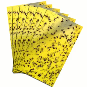 

20 Pcs/Set Yellow Double-sided Bug Fly Stickers Special Sticky Insect Trapping Board Glue Board Disposable Sticky Flycatchers