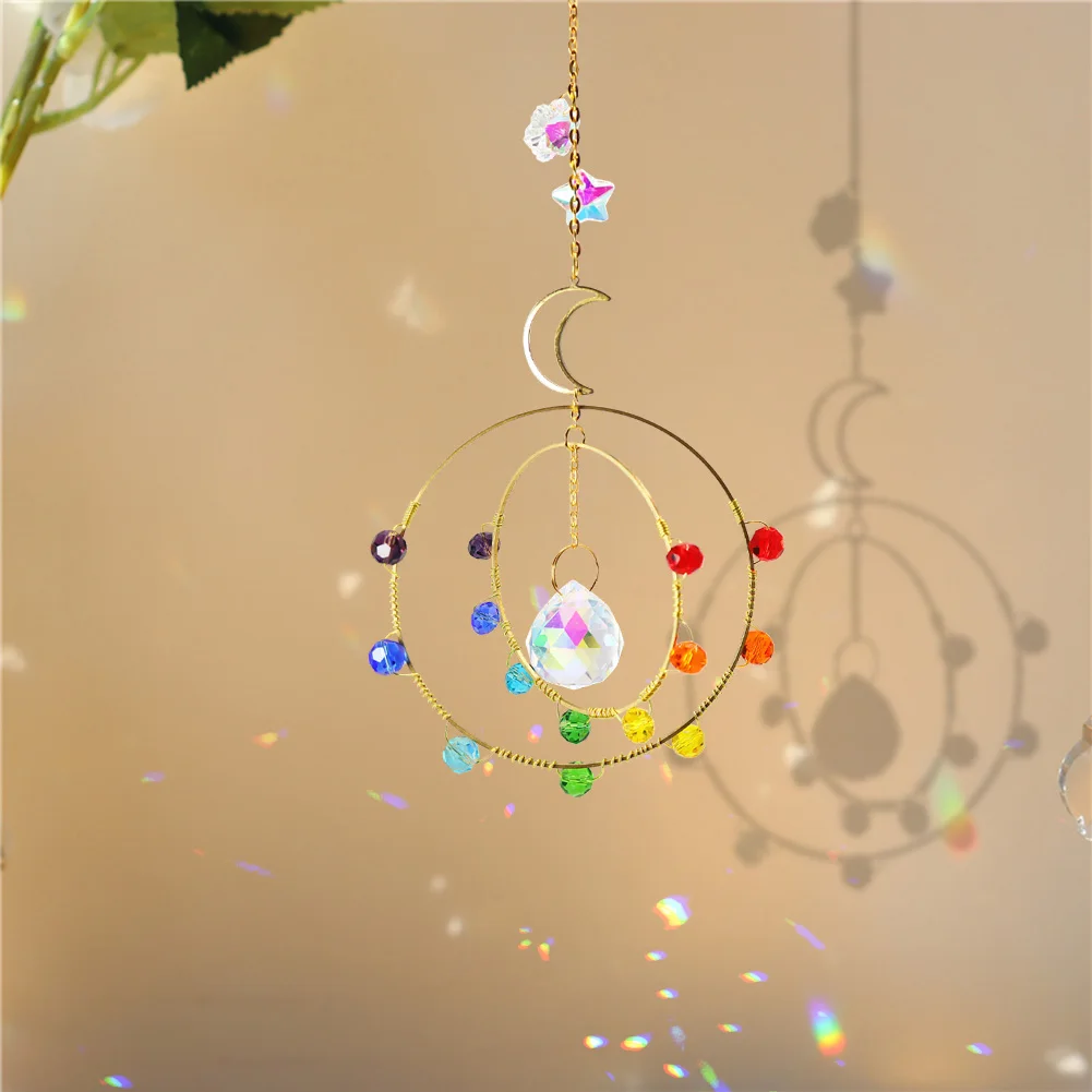 Suncatcher Crystal Wind Chimes Sun Catchers Pendant Sun Light Catcher Garden Window Wedding Curtain Chandelier Home Decor sun catcher crystal pendant sun catchers window ornament