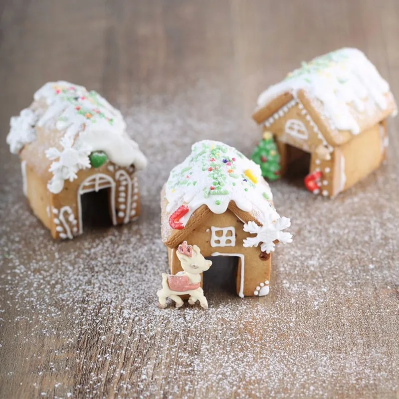 Форма для печенья милые аксессуары для выпечки из нержавеющей стали Мини в форме домика рождественское печенье резак формы