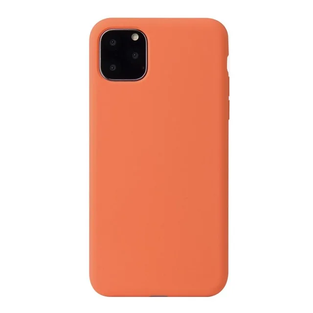 Роскошный официальный жидкий силиконовый чехол для iPhone 11 Pro Max XR X XS Max 7 8 6 6s Plus, мягкий карамельный чехол для iPhone 11 Pro с логотипом - Цвет: Orange