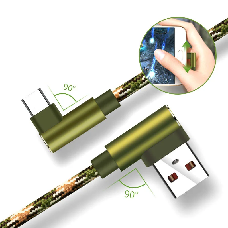 

Hot Sale Universal Green Color Fast Charge USB Type C Cable Data Transfer Line Cord For iPhone Huawei Xiaomi Samsung 1/2/3 m