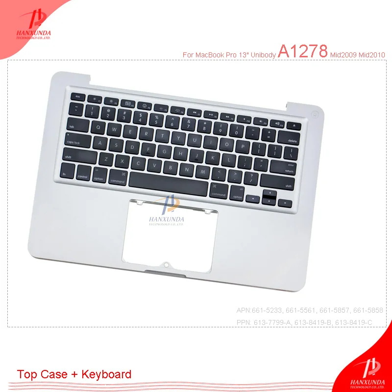 Оригинальная Замена Топ чехол клавиатура для Macbook Pro 13 A1278 Клавиатура Топ чехол США - Цвет: Mid2009 Mid2010