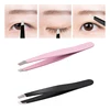 1PC Eyebrow Tweezer Hair Beauty Slanted Puller Stainless Steel Eye Brow Trimmer Clips Pro Hair Removal Makeup Tool Flat Tip ► Photo 1/6