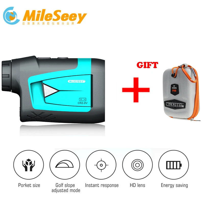 Mileseey 600M Golf Laser Rangefinder Telescope Laser Rangefinder Laser Distance Meter 6X Monocular Golf Hunting PF210