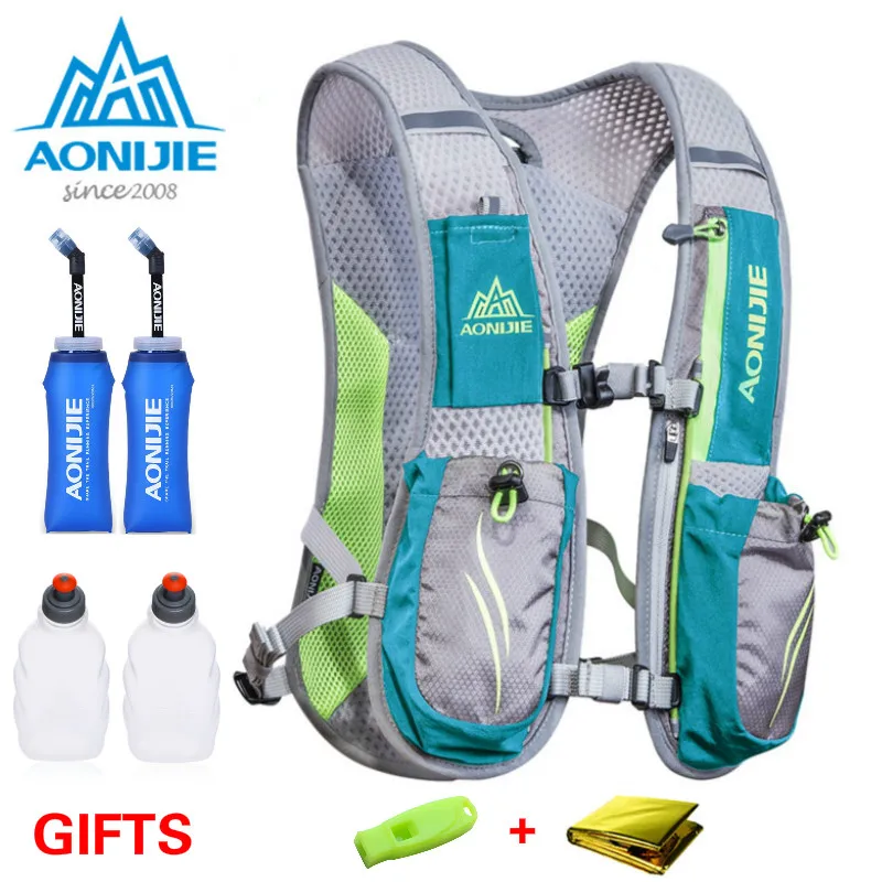 Hydration Backpack Running Marathon Hydration Nylon 5.5L Outdoor Running Bags Hiking Backpack Vest Marathon Cycling Backpack