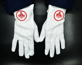 

Masonic Gloves Mason Freedom Customized Made Embroidery N6