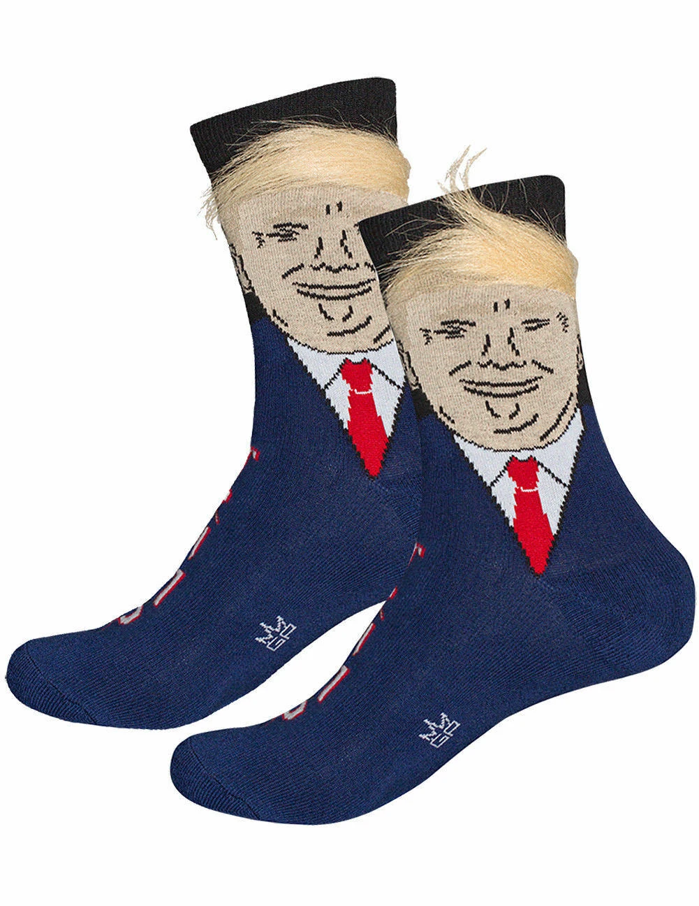 Лидер продаж, модные носки с изображением Дональда Трампа, с объемными накладными волосами, короткие носки для женщин и мужчин, забавный подарок