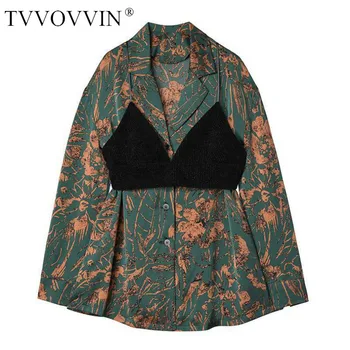 

Korea Women Shirt Long Sleeve Print Vintage Woman Blouses Shirts Color Matching Print Summer Blouses Womens Clothes 2020 NewBA5Q