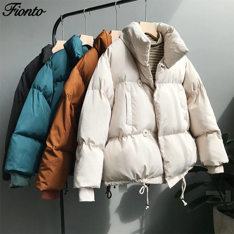 Осенне зимняя пуховая куртка FIONTO женские пальто модная женская теплая