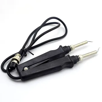 

902 Double Soldering Iron Tweezer Handle Clip Heating Clamp Plier Soldering Station with Special Long Elbow
