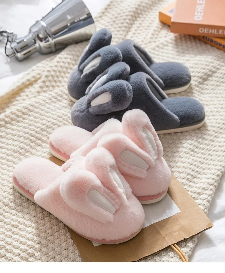 Keep it comfy and kawaii around your home with these Plush Slides Slippers Rabbit Ears. lolithecat.com