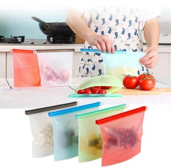 

Food silicone fresh-keeping bag vegetable and fruit refrigerated self-sealing bag food frozen fresh-keeping storage bag