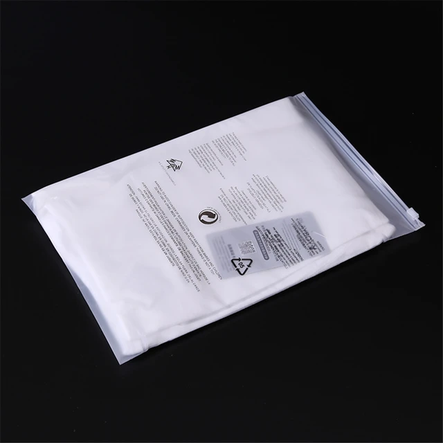 Frosted Zipper Plastic Bags with Warning Words 