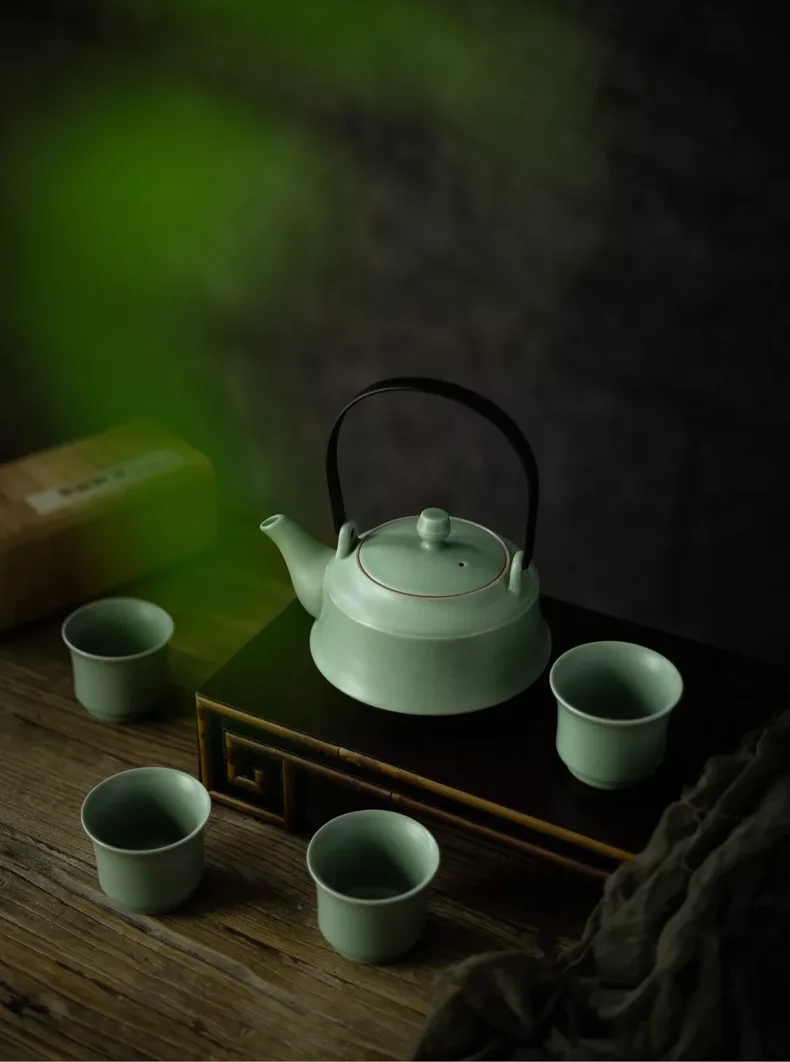 Celadon набор для чая с ручкой-обручем для галстука guan yin da hong pao и других китайских чайных серий китайские фарфоровые фигурки ручной работы для украшение для путешествия