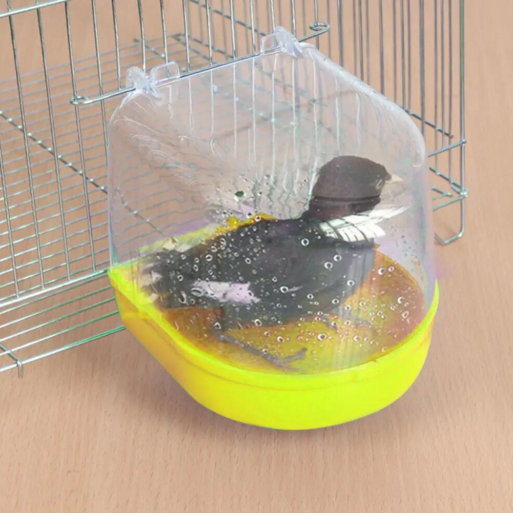 yellow HobbyLane ПЭТ висит воды Ванна для небольших для птиц попугаев клетка - Цвет: yellow
