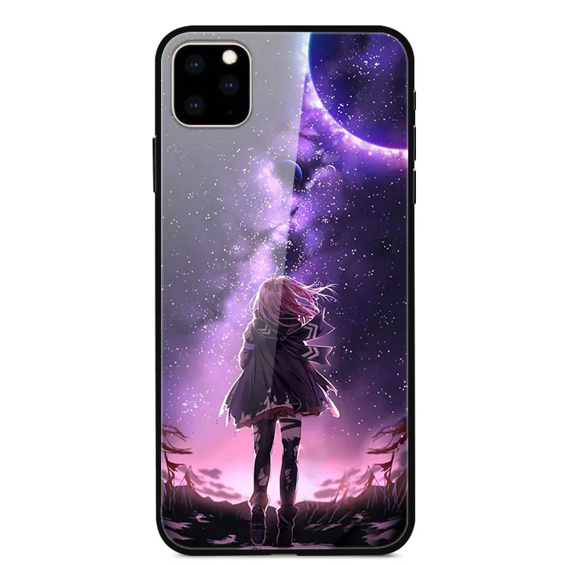 Для iPhone 11 Pro Max, чехол из закаленного стекла, планета космос, чехол из стекла для iPhone 11 11Pro Pro, максимальный чехол, оболочка