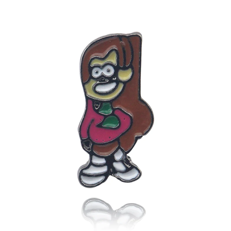 12/style Steampunk Drama Gravity Falls Mysteries Bill Cipher Wheel Party Time Keychain Dipper Mabel Key Chain Ring Gift - Цвет: pin