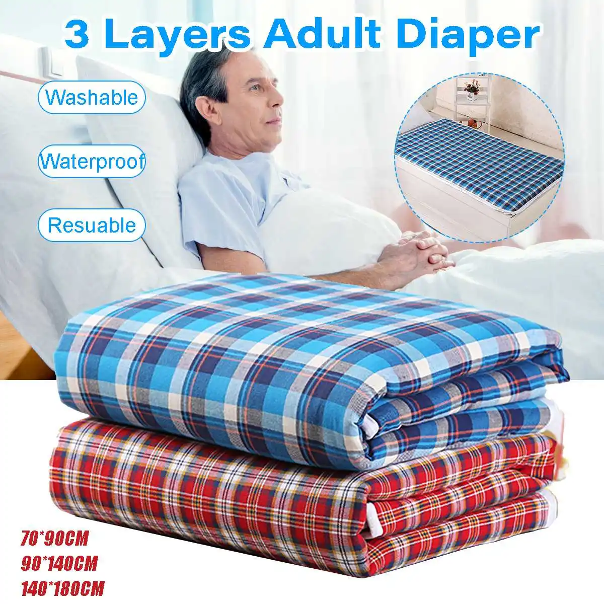 Kids Adult Mattress Cover Washable Reusable Protector Waterproof
