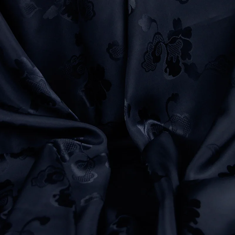 see chart Шелковая ткань для платьев, блузок, свадебной одежды, 1,4 метра, ширина чистый шелк, жаккардовый цветок, высокое качество - Цвет: see chart