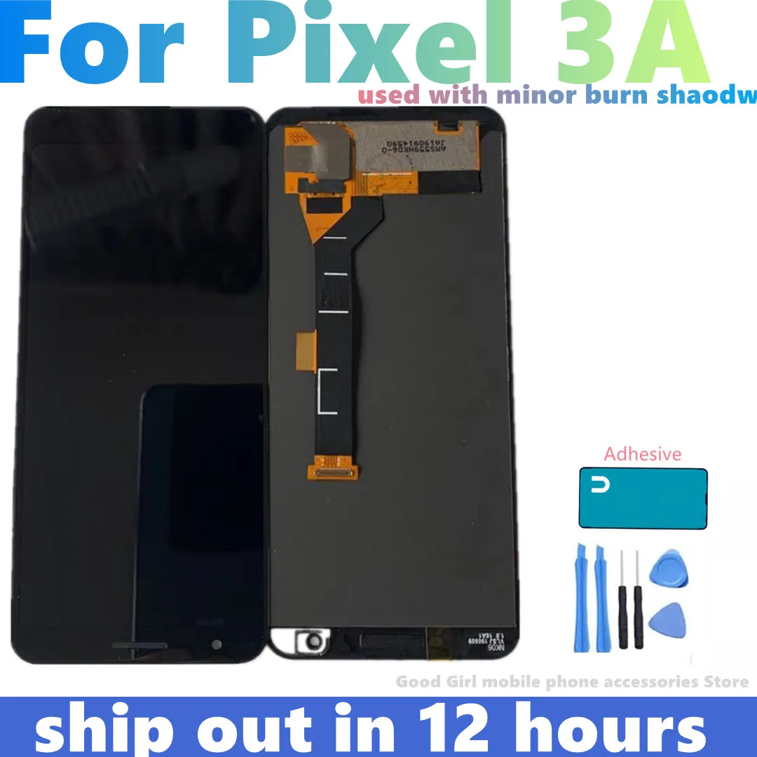 ЖК-дисплей 5 6 дюйма AMOLED для Google Pixel 3A оригинальный б/у дисплей с дигитайзером Burn