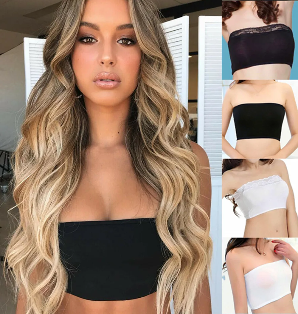 Топ-бандо женский летний из дышащей ткани без бретелек | Женская одежда