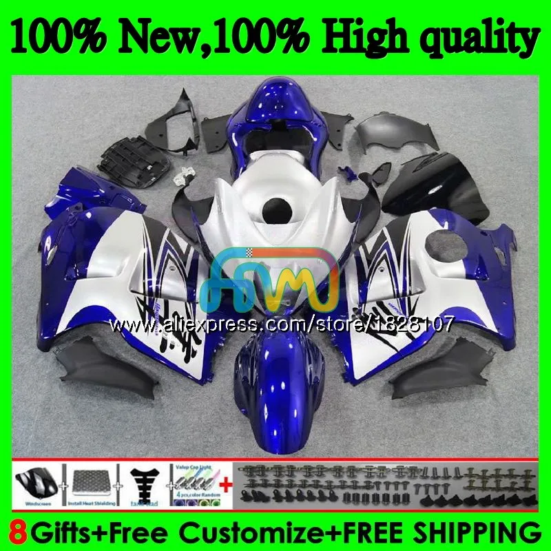 GSXR-1300 для SUZUKI Hayabusa, синего и серебряного цвета GSXR1300 96 02 03 04 05 06 07 49BS. 39 GSXR 1300 2002 2003 2004 2005 2006 2007 обтекатель - Цвет: No. 1