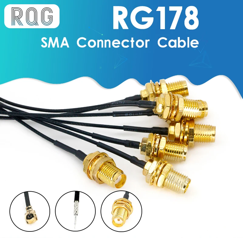 5pcs SMA Connector Cable Female to uFL/u.FL/IPX/IPEX RF Or NO Coax Adapter Assembly RG178 Pigtail 1.13mm | Обустройство дома