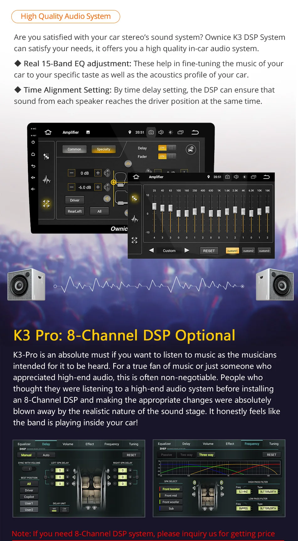 Sale Ownice K3 Android 9.0 Car Radio 2din Universal for VW Toyota Hyundai Nissan Auto GPS Navi Support DSP 4G LTE Front Rear Camera 9