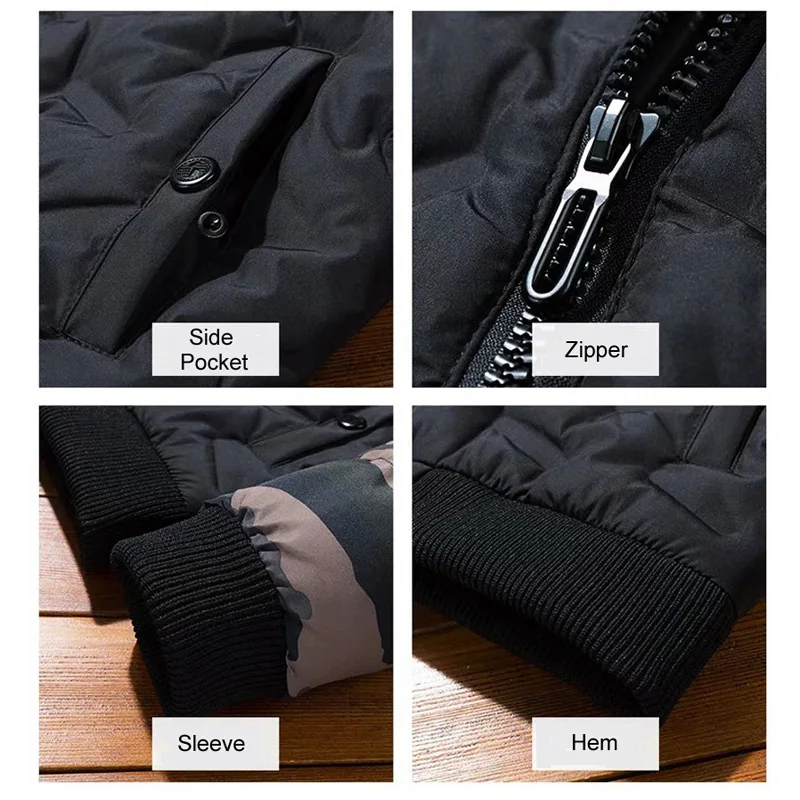 Men Bomber Jacket Parkas Coats 4XL