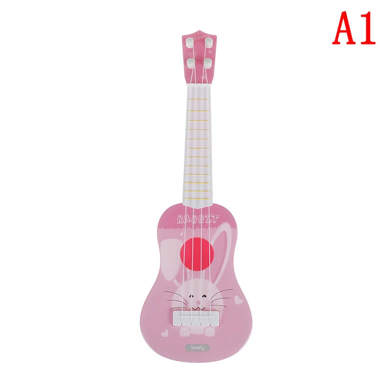 Мини-гитарный Кукольный дом имитация гитары укулеле для детей Детский развивающий подарок мудрости детский музыкальный инструмент игрушки - Цвет: 1
