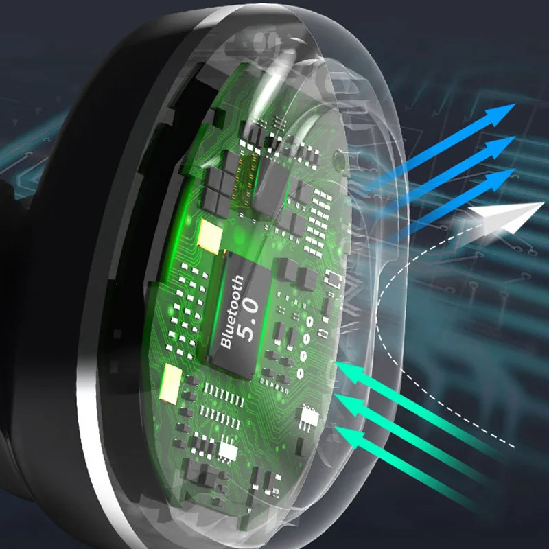 TWS беспроводные Bluetooth наушники стерео бас Bluetooth 5,0 гарнитура с микрофоном зарядная коробка спортивные наушники для iphone Xiaomi AT