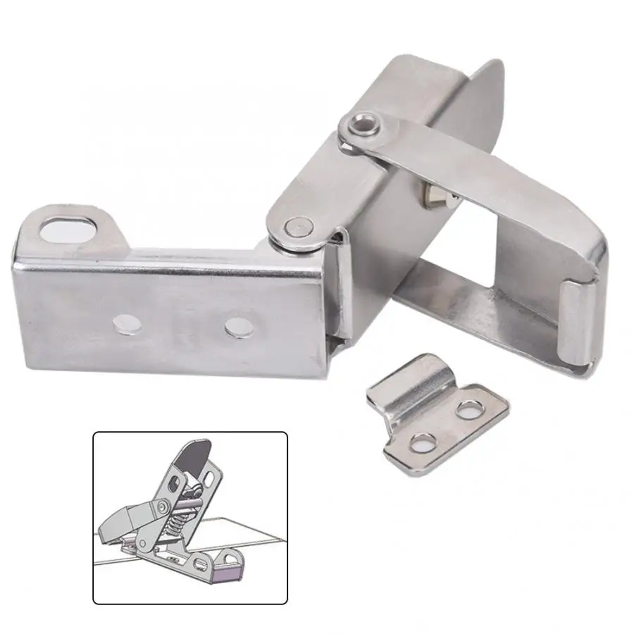 Spring Toggle Hasp Clamp Stainless Steel With Two Keys For Sliding Door Window Furniture Cabinet Drawer Locking furniture hardware,toggle latches,jewelry box hasps,buckle clamp