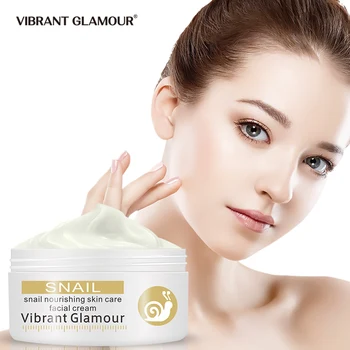 

VIBRANT GLAMOUR Snail Anti-Aging Face Cream Whitening Moisturizing Water-Locking Anti-wrinkle Nourish Firming Blemish Skin Care