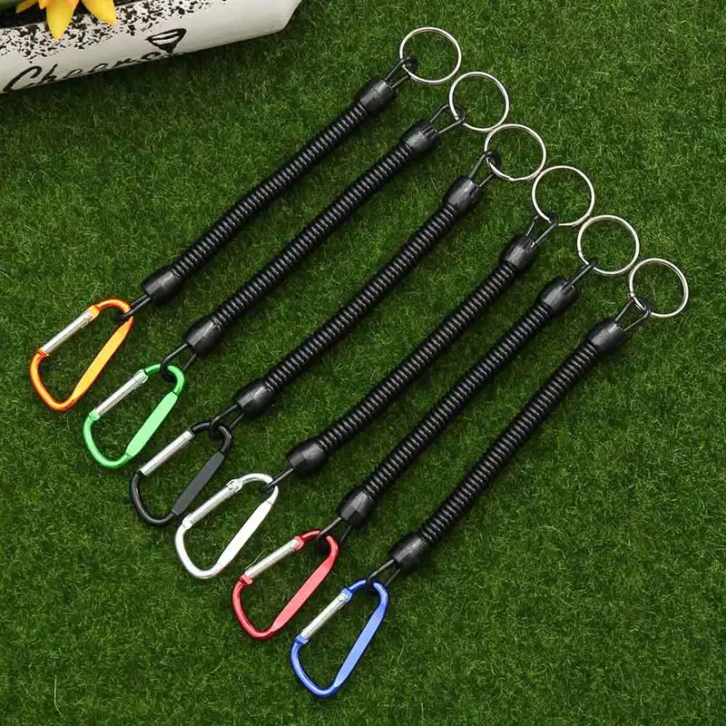 

For Carabiner Anti-Lost Rope Sub-Plier Control Fish Hang Buckle Rope Security Gear Tool Hiking Camping Fishing Tools Fish