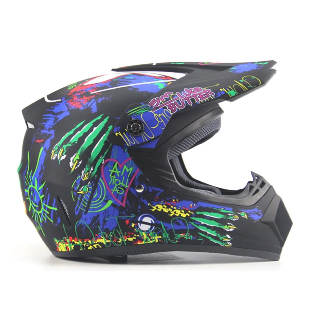 Breathable Motorcycle Helmet 3PCS/SET M/L/XL Lightweight Full Face Racing Motorcycle Safety Unisex ABS Shell Motorbike Helmet