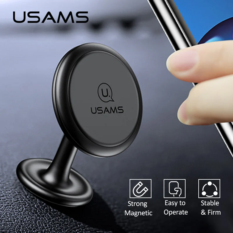Автомобильный держатель для телефона USAMS магнитный iPhone Samsung Xiaomi крепление на