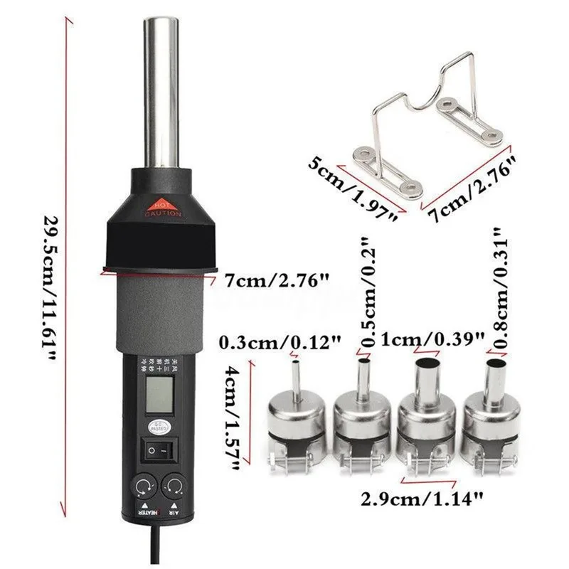 Heat gun 220V450W Industrial Hot air gun Soldering station Hot air Power tools Hot air soldering station Temperature Adjustable