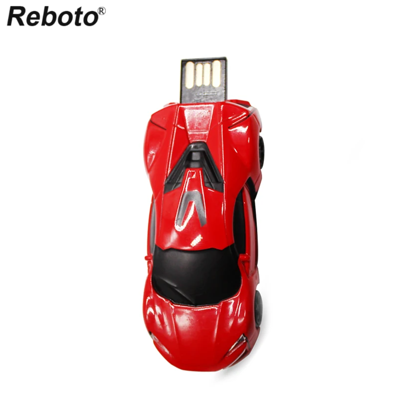 Reboto Memory Stick 64GB 32GB 16GB 8GB Flash Disk Mini Keychain Pendrive Cartoon Sportscar Flash Disk For PC