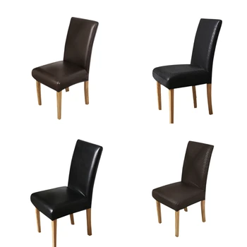 

Lychee PU Leather Chair Cover Stretch Elastic Chair Covers for Home Kitchen Wedding Birthday Party