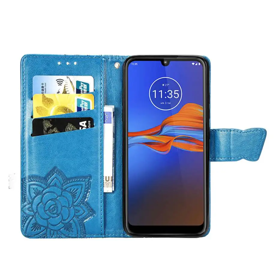 E6 Plus 3D Бабочка Флип Бумажник из искусственной кожи чехол для Moto E6 Plus чехол из искусственной кожи чехол для Motorola Moto E6 Plus чехол для телефона