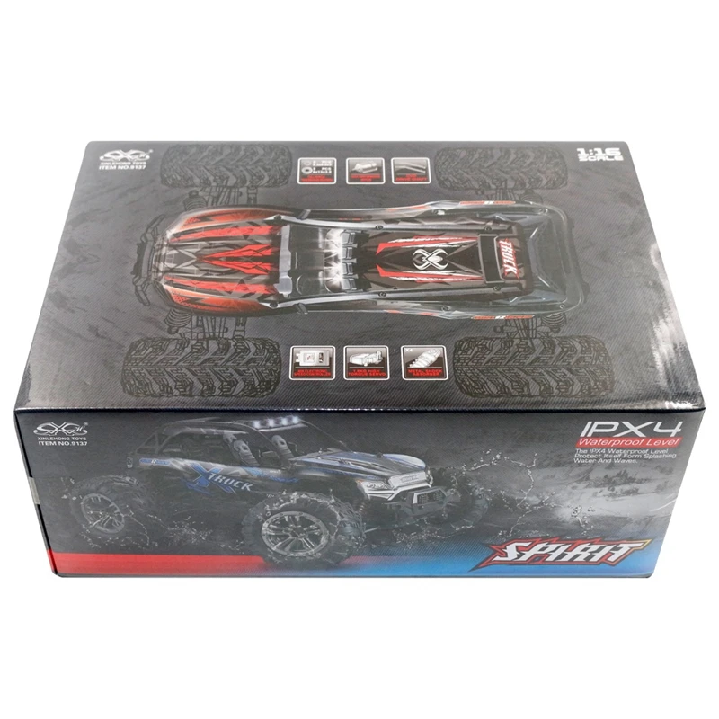 Горячая 9137 1/16 2,4G 4Wd 36 км/ч Rc Автомобиль ж/светодиодный светильник пустыня внедорожный монстр грузовик Rtr игрушка