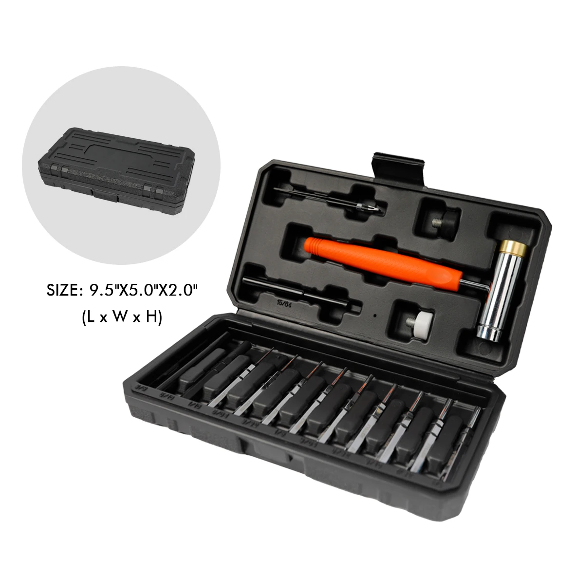 Description Picture 5 of itemBESTNULE Roll Pin Punch Set Gunsmith Punch Set Made of Solid Material Including Steel Punch with Hammer for Gunsmiths