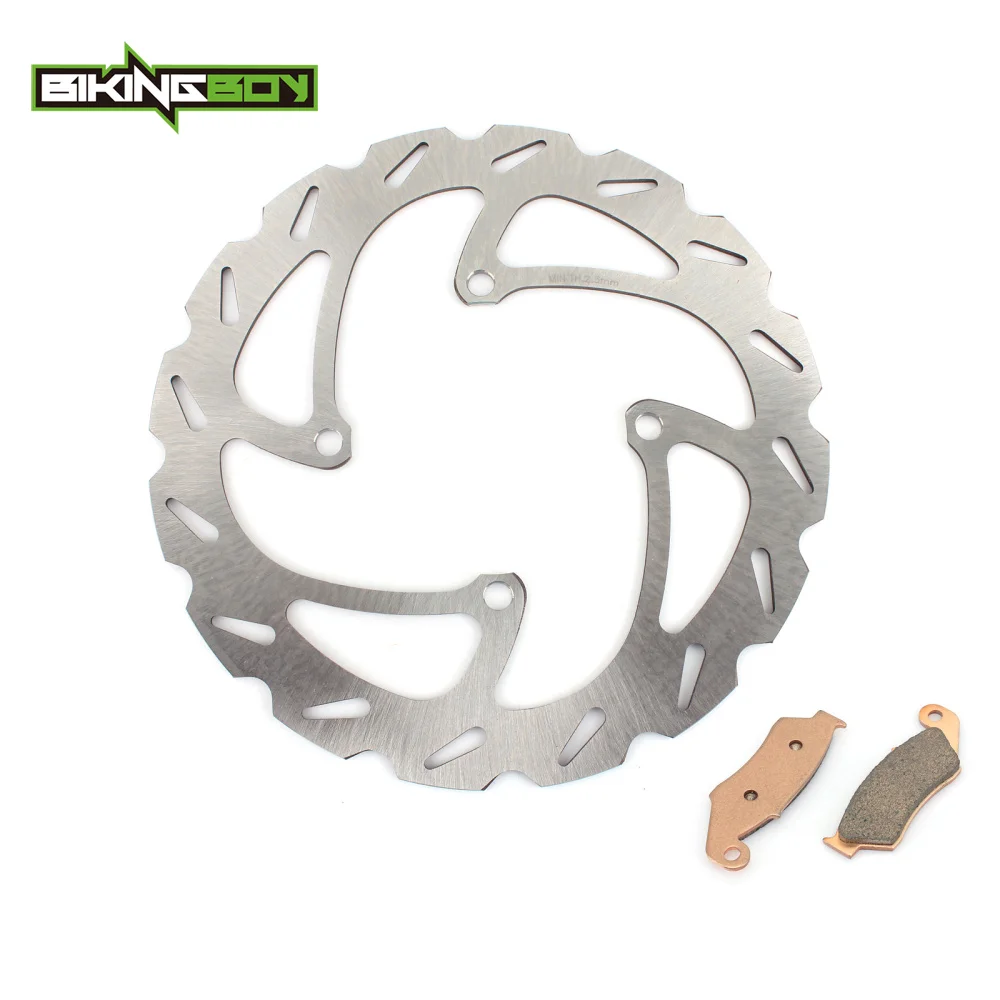 

BIKINGBOY Front Brake Disc Rotor Disk + Pads for Kawasaki KX 125 250 03 04 05 KX250F KXF KX-F 250 2004 2005 Motocross 250mm Set