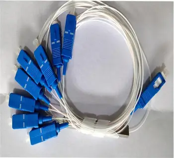 

50pcs hot sell Micro PLC 1x8 fiber optic splitter with SC/UPC connector