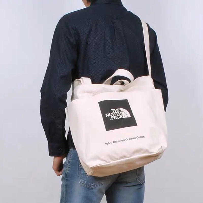 

The Messenger bag North Canvas Face Simple Shoulder Bag Student School Book Bag Cotton Linen Reusable Foldable Eco Shopping Bag