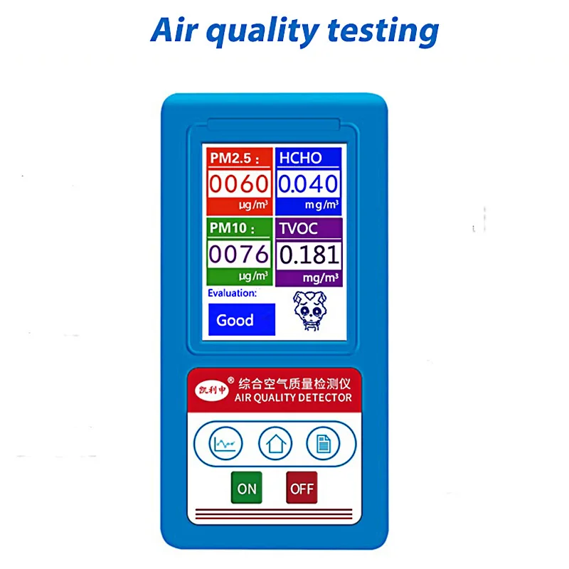 

Portable Air Quality Monitor PM1.0 PM2.5 PM10 Formaldehyde TVOC Gas Analyzer Particle Number Detector PM 2.5 Dust Counter Tester