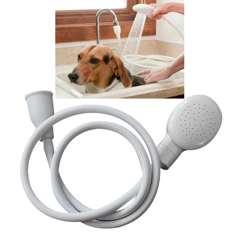 

Pet Dog Cat Shower Head Multi-functional Tap Faucet Spray Drains Strainer Hose Sink Washing Hair Pets Lave Water Bath Head