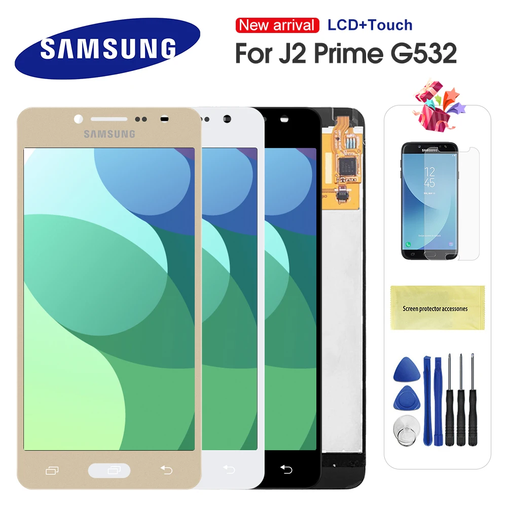 

For Samsung Galaxy J2 Prime G532 SM-G532 SM-G532F G532F LCD Display Touch Screen Digitizer With Frame Can Adjust Brightness